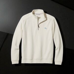 Men's Tommy Bahama cream Half-Zip Sweater